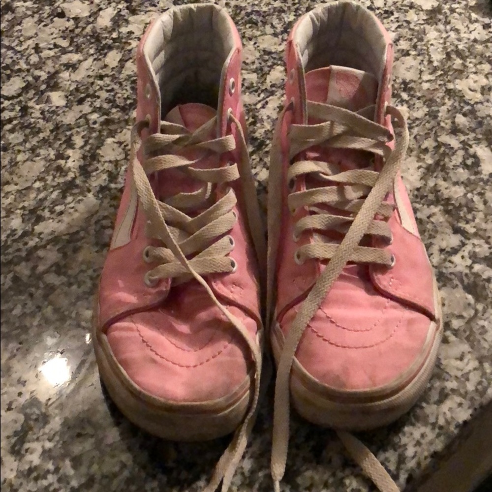 Vans high top pink skate